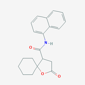 molecular formula C20H21NO3 B458789 N-(1-naphthyl)-2-oxo-1-oxaspiro[4.5]decane-4-carboxamide CAS No. 31537-90-3