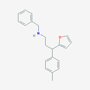 molecular formula C21H23NO B458809 N-benzyl-3-(furan-2-yl)-3-(4-methylphenyl)propan-1-amine 