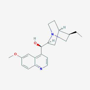 molecular formula C20H26N2O2 B045883 (1R)-((2S,4S,5R)-5-Ethylquinuclidin-2-yl)(6-methoxyquinolin-4-yl)methanol CAS No. 522-66-7