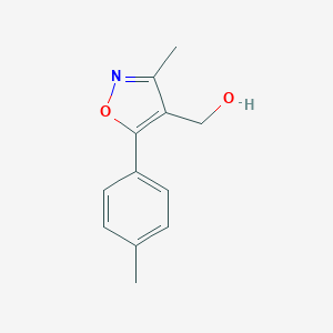 molecular formula C12H13NO2 B045884 (3-Methyl-5-(p-tolyl)isoxazol-4-yl)methanol CAS No. 113841-94-4