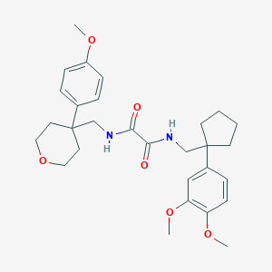 molecular formula C29H38N2O6 B458862 N-{[1-(3,4-DIMETHOXYPHENYL)CYCLOPENTYL]METHYL}-N'-{[4-(4-METHOXYPHENYL)OXAN-4-YL]METHYL}ETHANEDIAMIDE 