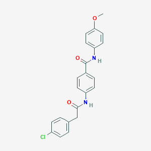 molecular formula C22H19ClN2O3 B458897 4-{[(4-chlorophenyl)acetyl]amino}-N-(4-methoxyphenyl)benzamide 