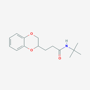 molecular formula C15H21NO3 B458907 N-(tert-butyl)-3-(2,3-dihydro-1,4-benzodioxin-2-yl)propanamide CAS No. 713111-42-3
