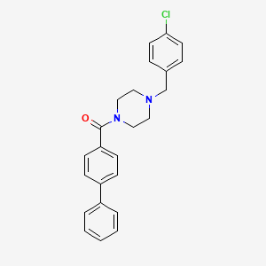molecular formula C24H23ClN2O B4589508 Biphenyl-4-yl[4-(4-chlorobenzyl)piperazin-1-yl]methanone 