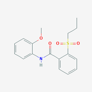 molecular formula C17H19NO4S B4589634 N-(2-methoxyphenyl)-2-(propylsulfonyl)benzamide 