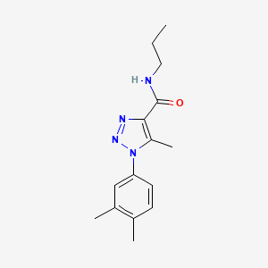 molecular formula C15H20N4O B4589724 1-(3,4-dimethylphenyl)-5-methyl-N-propyl-1H-1,2,3-triazole-4-carboxamide 
