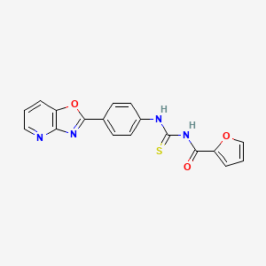 molecular formula C18H12N4O3S B4589809 3-(FURAN-2-CARBONYL)-1-(4-{[1,3]OXAZOLO[4,5-B]PYRIDIN-2-YL}PHENYL)THIOUREA 