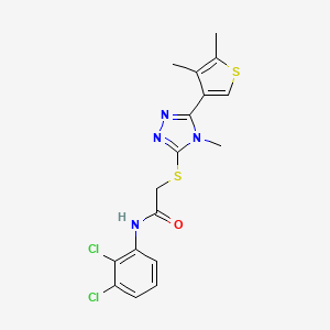 molecular formula C17H16Cl2N4OS2 B4589865 N-(2,3-DICHLOROPHENYL)-2-{[5-(4,5-DIMETHYL-3-THIENYL)-4-METHYL-4H-1,2,4-TRIAZOL-3-YL]SULFANYL}ACETAMIDE 