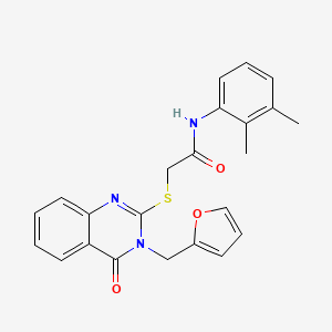 molecular formula C23H21N3O3S B4589928 N-(2,3-DIMETHYLPHENYL)-2-{[3-(2-FURYLMETHYL)-4-OXO-3,4-DIHYDRO-2-QUINAZOLINYL]SULFANYL}ACETAMIDE 