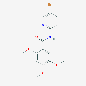 molecular formula C15H15BrN2O4 B4590120 N-(5-bromo-2-pyridinyl)-2,4,5-trimethoxybenzamide 