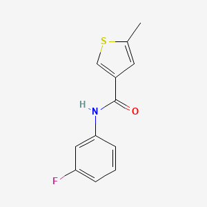 molecular formula C12H10FNOS B4590218 N-(3-fluorophenyl)-5-methylthiophene-3-carboxamide 