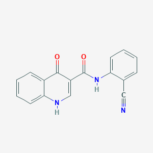 molecular formula C17H11N3O2 B4590236 N-(2-cyanophenyl)-4-hydroxy-3-quinolinecarboxamide 