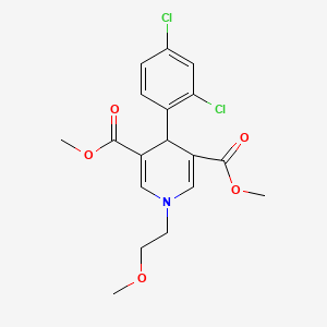 molecular formula C18H19Cl2NO5 B4590259 dimethyl 4-(2,4-dichlorophenyl)-1-(2-methoxyethyl)-1,4-dihydro-3,5-pyridinedicarboxylate 