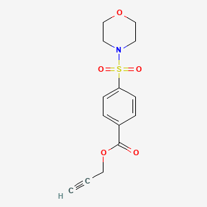molecular formula C14H15NO5S B4590265 prop-2-yn-1-yl 4-(morpholine-4-sulfonyl)benzoate 