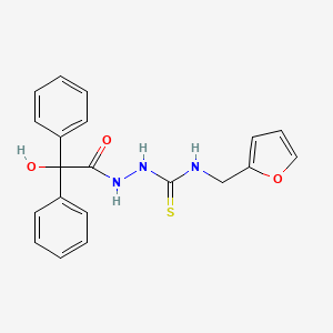 molecular formula C20H19N3O3S B4590290 N-(2-furylmethyl)-2-[hydroxy(diphenyl)acetyl]hydrazinecarbothioamide 