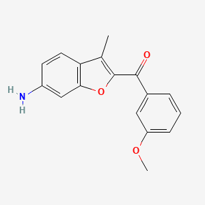 molecular formula C17H15NO3 B4590307 (6-Amino-3-methylbenzofuran-2-yl)(3-methoxyphenyl)methanone 