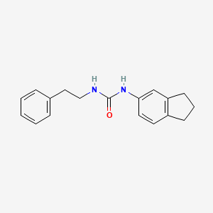 molecular formula C18H20N2O B4590359 N-(2,3-DIHYDRO-1H-INDEN-5-YL)-N'-PHENETHYLUREA 