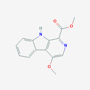 molecular formula C14H12N2O3 B045904 methyl 4-methoxy-9H-pyrido[3,4-b]indole-1-carboxylate CAS No. 60807-25-2