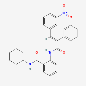 molecular formula C28H27N3O4 B4590464 N-cyclohexyl-2-{[3-(3-nitrophenyl)-2-phenylacryloyl]amino}benzamide 