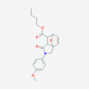molecular formula C20H23NO5 B459053 Butyl 2-(4-methoxyphenyl)-1-oxo-1,2,3,6,7,7a-hexahydro-3a,6-epoxyisoindole-7-carboxylate 