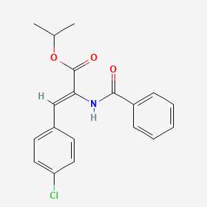 molecular formula C19H18ClNO3 B4590541 isopropyl 2-(benzoylamino)-3-(4-chlorophenyl)acrylate 