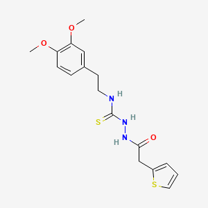 molecular formula C17H21N3O3S2 B4590620 N-[2-(3,4-dimethoxyphenyl)ethyl]-2-(2-thienylacetyl)hydrazinecarbothioamide 