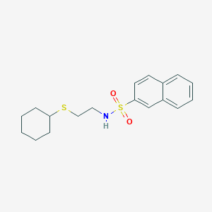 molecular formula C18H23NO2S2 B4590652 N-[2-(cyclohexylthio)ethyl]-2-naphthalenesulfonamide 