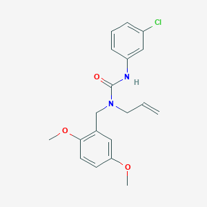 molecular formula C19H21ClN2O3 B459081 N-allyl-N'-(3-chlorophenyl)-N-(2,5-dimethoxybenzyl)urea 