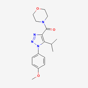 molecular formula C17H22N4O3 B4590857 4-[1-(4-METHOXYPHENYL)-5-(PROPAN-2-YL)-1H-1,2,3-TRIAZOLE-4-CARBONYL]MORPHOLINE 
