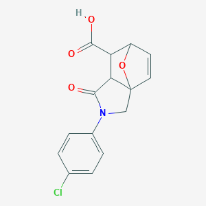 molecular formula C15H12ClNO4 B459092 2-(4-Chlorophenyl)-1-oxo-1,2,3,6,7,7a-hexahydro-3a,6-epoxyisoindole-7-carboxylic acid CAS No. 110364-97-1