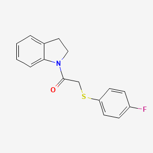 molecular formula C16H14FNOS B4590970 1-(2,3-dihydro-1H-indol-1-yl)-2-[(4-fluorophenyl)sulfanyl]ethanone 