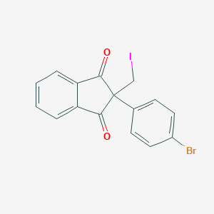 molecular formula C16H10BrIO2 B459098 2-(4-bromophenyl)-2-(iodomethyl)-1H-indene-1,3(2H)-dione 