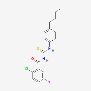 molecular formula C18H18ClIN2OS B4591070 N-[(4-butylphenyl)carbamothioyl]-2-chloro-5-iodobenzamide 