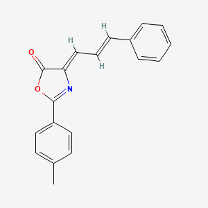 molecular formula C19H15NO2 B4591187 (4Z)-2-(4-METHYLPHENYL)-4-[(2E)-3-PHENYLPROP-2-EN-1-YLIDENE]-4,5-DIHYDRO-1,3-OXAZOL-5-ONE 