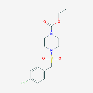 molecular formula C14H19ClN2O4S B4591201 ethyl 4-[(4-chlorobenzyl)sulfonyl]-1-piperazinecarboxylate 