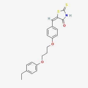 molecular formula C21H21NO3S2 B4591334 5-{4-[3-(4-ethylphenoxy)propoxy]benzylidene}-2-thioxo-1,3-thiazolidin-4-one 