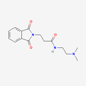 molecular formula C15H19N3O3 B4591352 N-[2-(DIMETHYLAMINO)ETHYL]-3-(1,3-DIOXO-2,3-DIHYDRO-1H-ISOINDOL-2-YL)PROPANAMIDE 