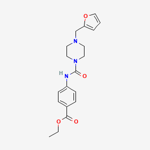 molecular formula C19H23N3O4 B4591478 ETHYL 4-({[4-(2-FURYLMETHYL)PIPERAZINO]CARBONYL}AMINO)BENZOATE 