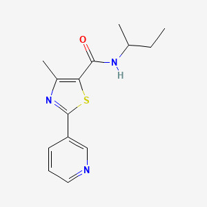molecular formula C14H17N3OS B4591571 N-(butan-2-yl)-4-methyl-2-(pyridin-3-yl)-1,3-thiazole-5-carboxamide 