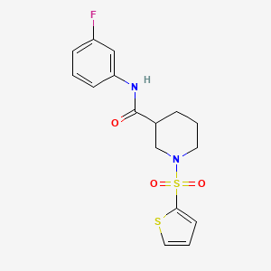 molecular formula C16H17FN2O3S2 B4591589 N-(3-fluorophenyl)-1-(2-thienylsulfonyl)-3-piperidinecarboxamide 