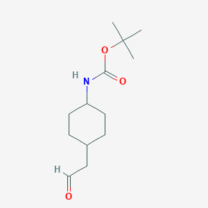 molecular formula C13H23NO3 B045918 反式-4-(2-氧代乙基)环己基氨基甲酸叔丁酯 CAS No. 215790-29-7