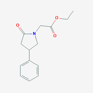 molecular formula C14H17NO3 B045919 Ethyl 2-(2-oxo-4-phenylpyrrolidin-1-yl)acetate CAS No. 70291-40-6