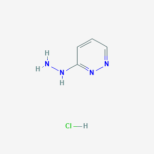 molecular formula C4H7ClN4 B045924 3-Hydrazinylpyridazine hydrochloride CAS No. 117043-87-5