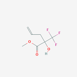 molecular formula C7H9F3O3 B045926 Methyl 2-hydroxy-2-(trifluoromethyl)pent-4-enoate CAS No. 114645-32-8