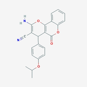 2-amino-4-(4-isopropoxyphenyl)-5-oxo-4H,5H-pyrano[3,2-c]chromene-3-carbonitrile