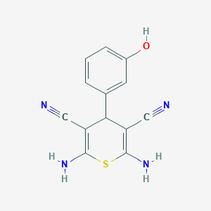 2,6-diamino-4-(3-hydroxyphenyl)-4H-thiopyran-3,5-dicarbonitrile