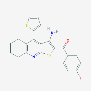 (3-Amino-4-(thiophen-2-yl)-5,6,7,8-tetrahydrothieno[2,3-b]quinolin-2-yl)(4-fluorophenyl)methanone