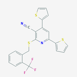 4,6-Di(2-thienyl)-2-{[2-(trifluoromethyl)benzyl]sulfanyl}nicotinonitrile