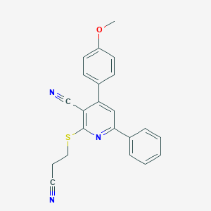 2-[(2-Cyanoethyl)sulfanyl]-4-(4-methoxyphenyl)-6-phenylnicotinonitrile