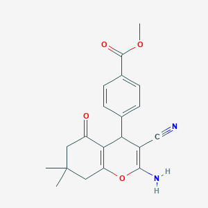 methyl 4-(2-amino-3-cyano-7,7-dimethyl-5-oxo-5,6,7,8-tetrahydro-4H-chromen-4-yl)benzoate